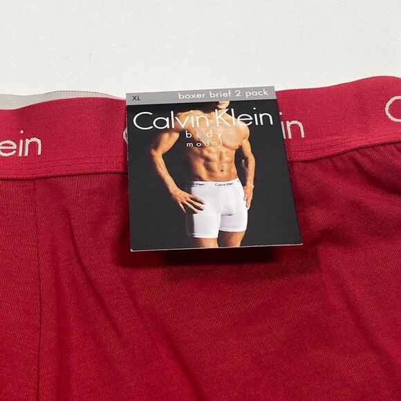 NWT Calvin Klein Body Modal Boxer Briefs - 2 Pack - Red - Gray - Picture 4 of 8